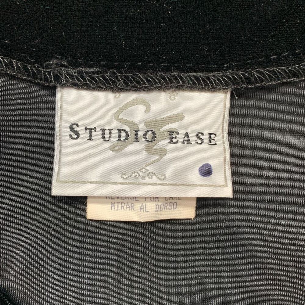Vintage Studio Ease Black Velvet Babydoll Waist Sleeveless Vneck Maxi Dress - Picture 6 of 8